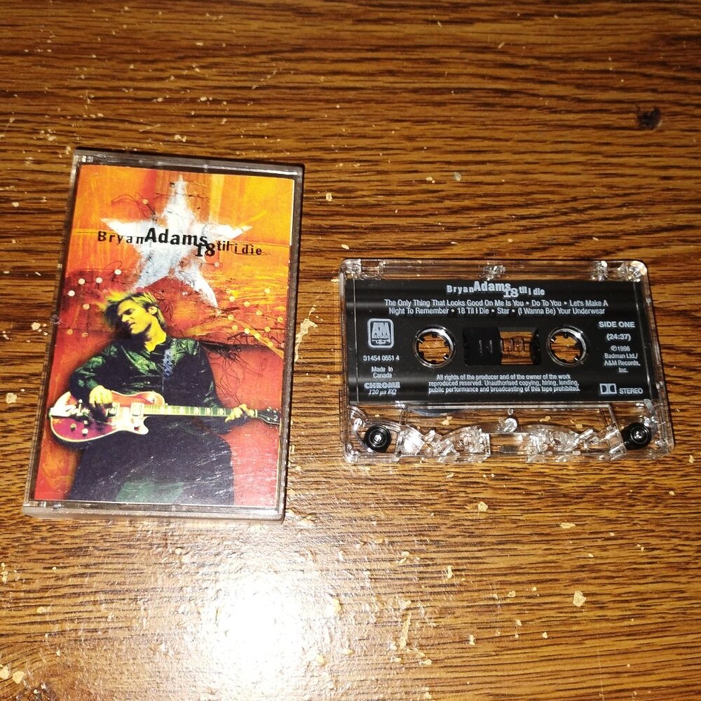 Bryan Adams- 18 Il I Die on cassette (A & M Records, 1996)